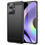 - Hurtel Carbon Case case for Realme 10 Pro flexible silicone carbon cover black