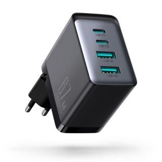 - Joyroom Joyroom GaN charger 67W 4 ports  2x USB, 2x USB C  black  TCG02  + USB C USB C cable 100W 1.2m