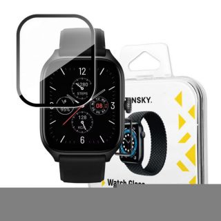 -&nbsp;Wozinsky - Wozinsky Full Glue Tempered Glass Tempered Glass For Xiaomi Amazfit GTS 4 9H Full Screen Cover With Black Frame