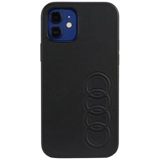 Audi&nbsp;Synthetic Leather iPhone 12 / 12 Pro 6.1" black / black hardcase AU-TPUPCIP12P-TT / D1-BK