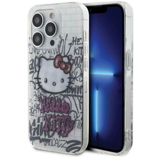 -&nbsp;Hello Kitty Hello Kitty IML Kitty On Bricks Graffiti case for iPhone 14 Pro white