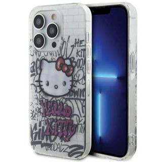 -&nbsp;Hello Kitty Hello Kitty IML Kitty On Bricks Graffiti case for iPhone 15 Pro white