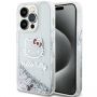 - Hello Kitty Hello Kitty Liquid Glitter Charms Kitty Head case for iPhone 15 Pro silver