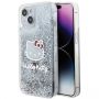 - Hello Kitty Hello Kitty Liquid Glitter Charms Kitty Head case for iPhone 15 silver