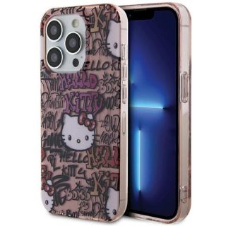 -&nbsp;Hello Kitty Hello Kitty IML Tags Graffiti case for iPhone 15 Pro Max pink