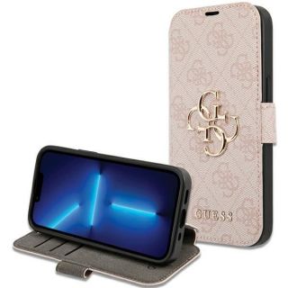 GUESS&nbsp;Guess Guess 4G Metal Logo case for iPhone 15  /  14  /  13 - pink
