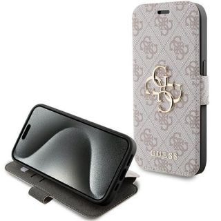 GUESS&nbsp;Guess Guess 4G Metal Logo case for iPhone 15 Pro Max - pink