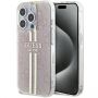 GUESS Guess Guess IML 4G Gold Stripe case for iPhone 14 Pro Max - pink