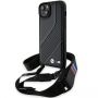BMW BMW BMW M Edition Carbon Stripe & Strap case for iPhone 15 Plus  /  14 Plus - black
