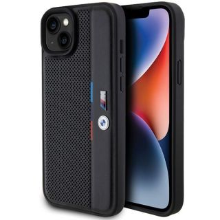 BMW&nbsp;BMW BMW Perforated Tricolor Line case for iPhone 15 Plus  /  14 Plus - black