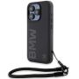 BMW BMW BMW Signature Leather Wordmark Cord case for iPhone 15 Pro Max - black