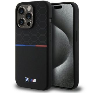 BMW&nbsp;BMW BMW M Silicone Pattern MagSafe case for iPhone 15 Pro - black