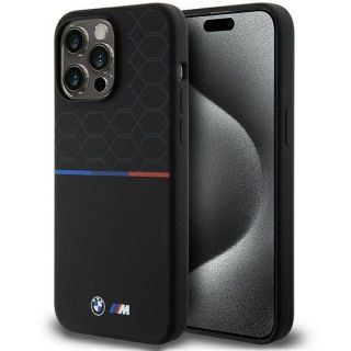 BMW&nbsp;BMW BMW M Silicone Pattern MagSafe case for iPhone 15 Pro Max - black