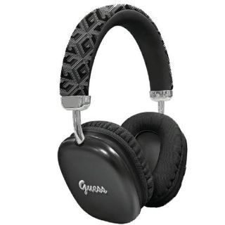 GUESS Guess Guess GCube Metallic Script Logo Bluetooth on-ear headphones - black metālisks melns