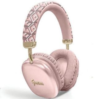 GUESS Guess Guess GCube Metallic Script Logo Bluetooth on-ear headphones - pink