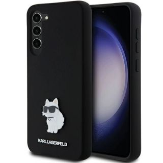 -&nbsp;Karl Karl Silicone Choupette Metal Pin case for Galaxy S23+ black