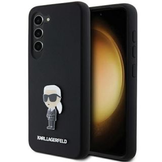 -&nbsp;Karl Karl Silicone Ikonik Metal Pin case for Galaxy S23 black