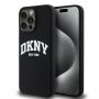 DKNY DKNY DKNY Liquid Silicone White Printed Logo MagSafe iPhone 14 Pro Max Case - Black