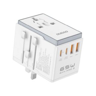 - Dudao Dudao A65Pro 65W EU  /  US  /  JP  /  AUS  /  UK travel adapter 2x USB-C 2x USB-A white