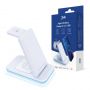 3MK 3MK 3mk Hyper Wireless Charger 3in1 15W inductive charger for smartphone  /  smartwatch  /  headphones - white