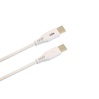 - iLike Evelatus Charging Cable Type-C to Type-C CTT01 White balts