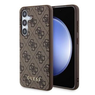GUESS Guess - Guess 4G Metal Gold Logo case for Samsung Galaxy A35 - brown Brown