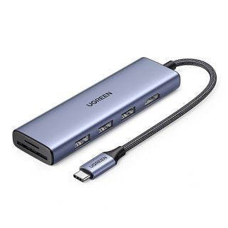 - Ugreen HUB Ugreen CM511 20956A 6in1 USB-C HDMI  /  3x USB-A 3.0  /  SD / TF card reader gray