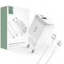 - Tech-Protect White with cable USB-A  female  || USB-C  męski  || Lightning  male