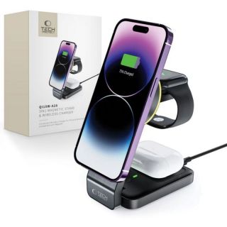 -&nbsp;Tech-Protect Tech-Protect QI15W-A28 MagSafe 3in1 Inductive Charger with Smartphone  /  Watch  /  AirPods Stand Black