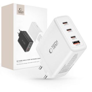 -&nbsp;Tech-Protect Tech-Protect NC100W-GAN charger GaN 3x USB-C PD 100W  /  USB-A QC 3.0 white
