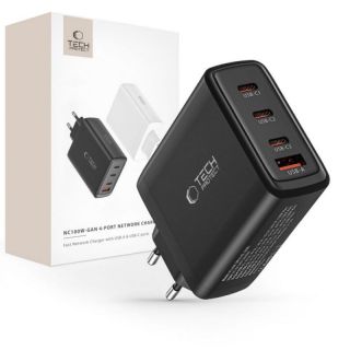 -&nbsp;Tech-Protect Tech-Protect NC100W-GAN charger network GaN 3x USB-C PD 100W  /  USB-A QC 3.0 black