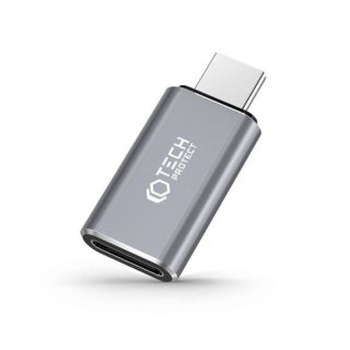 -&nbsp;Tech-Protect Tech-Protect UltraBoost USB-C  Male   /  Lightning  Female  Adapter Gray