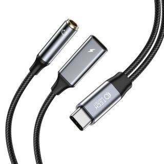 -&nbsp;Tech-Protect USB-C  męski  || USB-C  female  || mini jack 3.5 mm  female