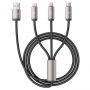 - Tech-Protect Tech-Protect UltraBoost 3in1 USB-A Lightning  /  USB-C  /  micro USB 3.5A cable 1m gray