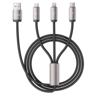 -&nbsp;Tech-Protect Tech-Protect UltraBoost 3in1 USB-A Lightning  /  USB-C  /  micro USB 3.5A cable 1m gray