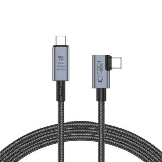 -&nbsp;Tech-Protect Tech-Protect UltraBoost Max L USB-C 4.0  straight   /  USB-C 4.0  angled  PD 240W 8K 40Gbps 1.5m Cable Gray