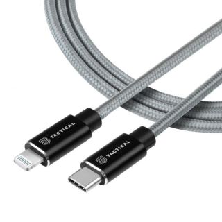 -&nbsp;Tactical Tactical Fast Rope Kevlar Cable USB-C / Lightning MFi 1m Grey