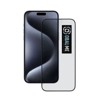 - - OBAL:ME 5D Glass Screen Protector for Apple iPhone 15 Pro Black