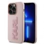 - Karl Lagerfeld - Karl Lagerfeld 3D Rubber Glitter Logo Karl Case for iPhone 15 Pro Max Pink