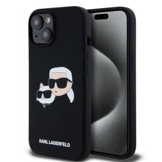 -&nbsp;Karl Lagerfeld - Karl Lagerfeld Liquid Silicone Double Heads MagSafe Case for iPhone 15 Pro Max Black