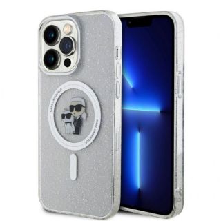 -&nbsp;Karl Lagerfeld - Karl Lagerfeld IML Glitter Karl and Choupette MagSafe Case for iPhone 15 Pro Max Transparent