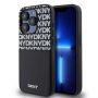 DKNY PU Leather Repeat Pattern Card Pocket Case for iPhone 15 Pro Max Black