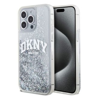 DKNY&nbsp;Liquid Glitter Arch Logo Case for iPhone 15 Pro Max Transparent