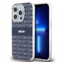 DKNY PC / TPU Repeat Pattern Tonal Stripe Magsafe Case for iPhone 15 Pro Max Blue