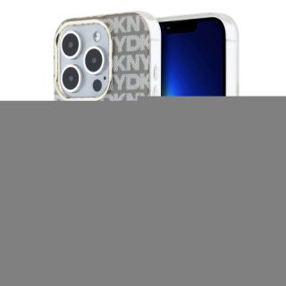 DKNY&nbsp;PC / TPU Repeat Pattern Tonal Stripe Magsafe Case for iPhone 15 Pro Max Beige