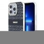 DKNY PC / TPU Repeat Pattern Tonal Stripe Magsafe Case for iPhone 15 Pro Max Black