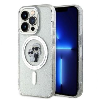 -&nbsp;Karl Lagerfeld - Karl Lagerfeld IML Glitter Karl and Choupette MagSafe Case for iPhone 15 Pro Transparent