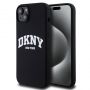 DKNY Liquid Silicone Arch Logo MagSafe Case for iPhone 15 Plus Black