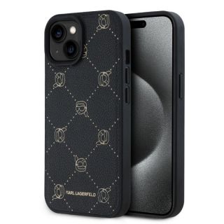 -&nbsp;Karl Lagerfeld - Karl Lagerfeld PU Karl Heads Pattern MagSafe Case for iPhone 15 Black