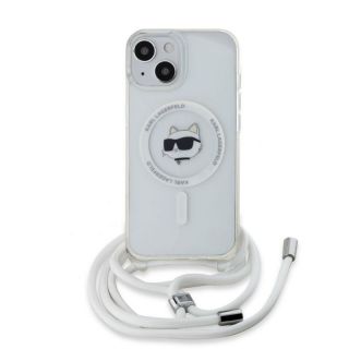 -&nbsp;Karl Lagerfeld - Karl Lagerfeld IML Crossbody Choupette Head MagSafe Case for iPhone 15 Transparent